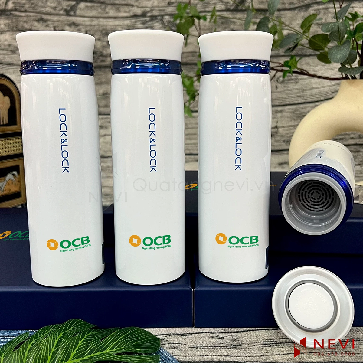 quà tặng bình giữ nhiệt lock&lock Feather Light 450ml in logo ngân hàng cung cấp bởi Quà tặng Nevi