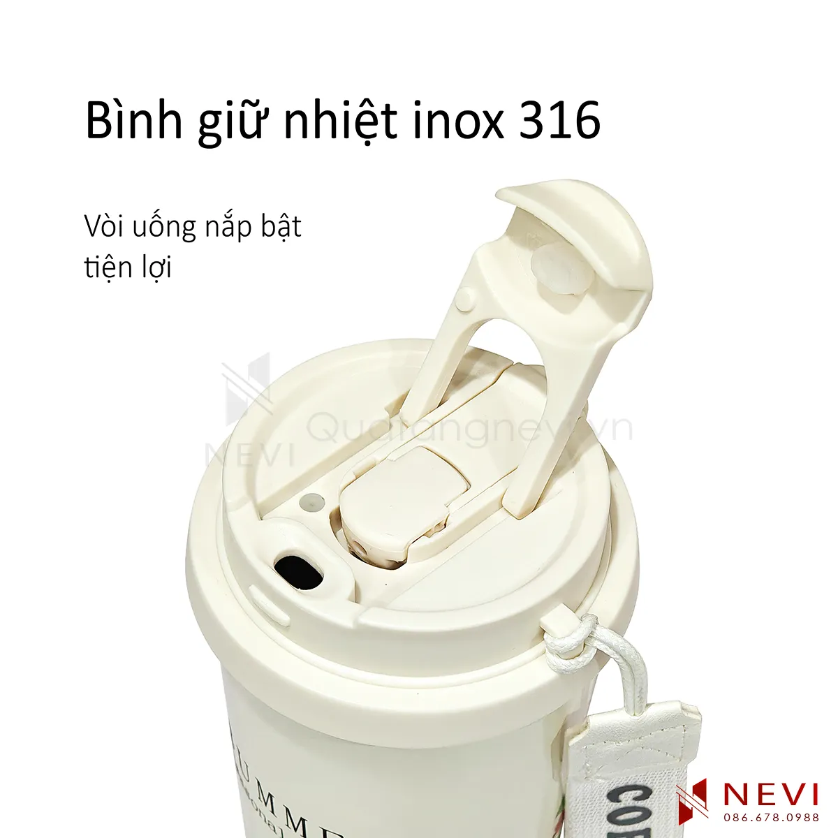 hình ảnh chi tiết vòi uống của bình giữ nhiệt inox 316