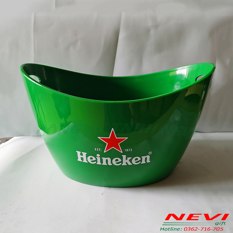 xô đá nhựa 12L heineken