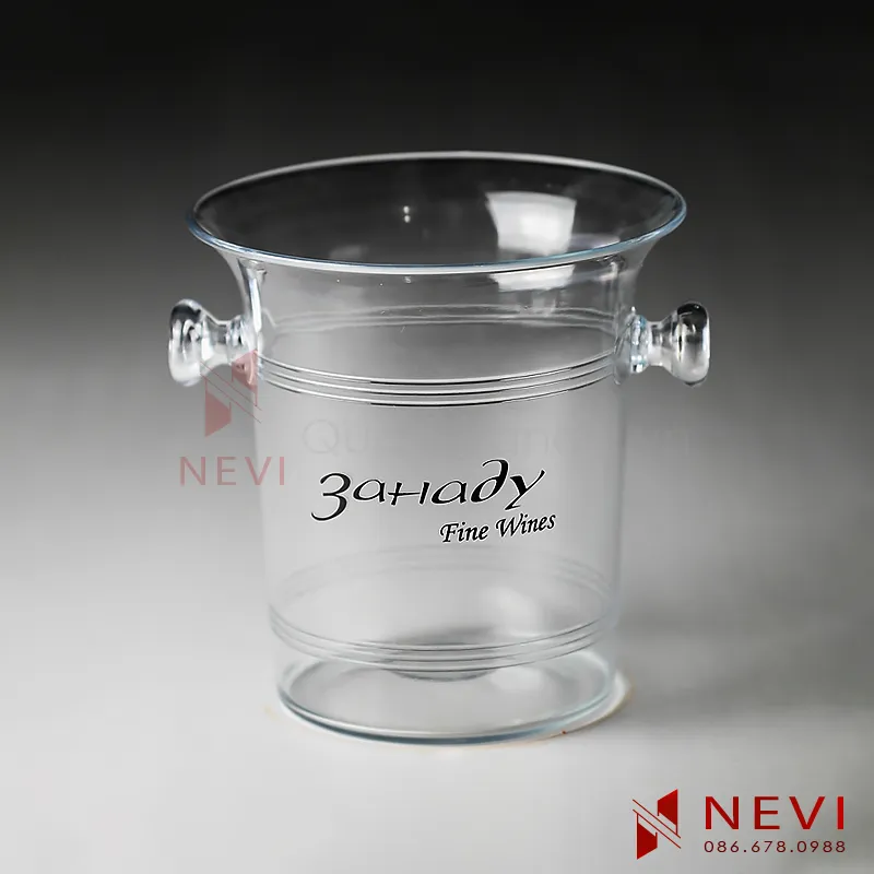 xô đá 2 quai in logo đẹp tại nevi