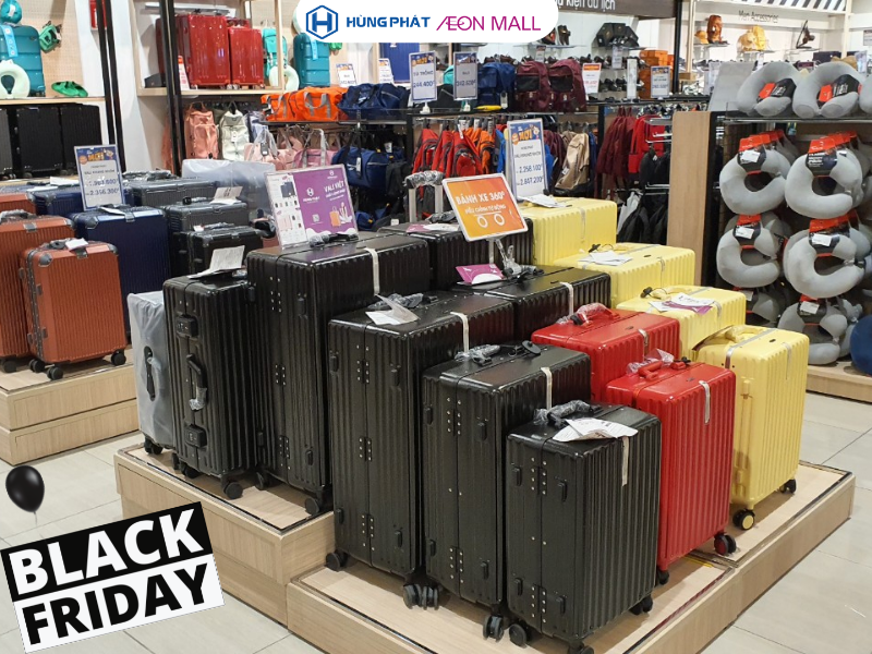 Black Friday - Chương trình khuyến mãi lớn nhất năm tại Gian hàng Vali Hùng Phát AEON MALL toàn quốc