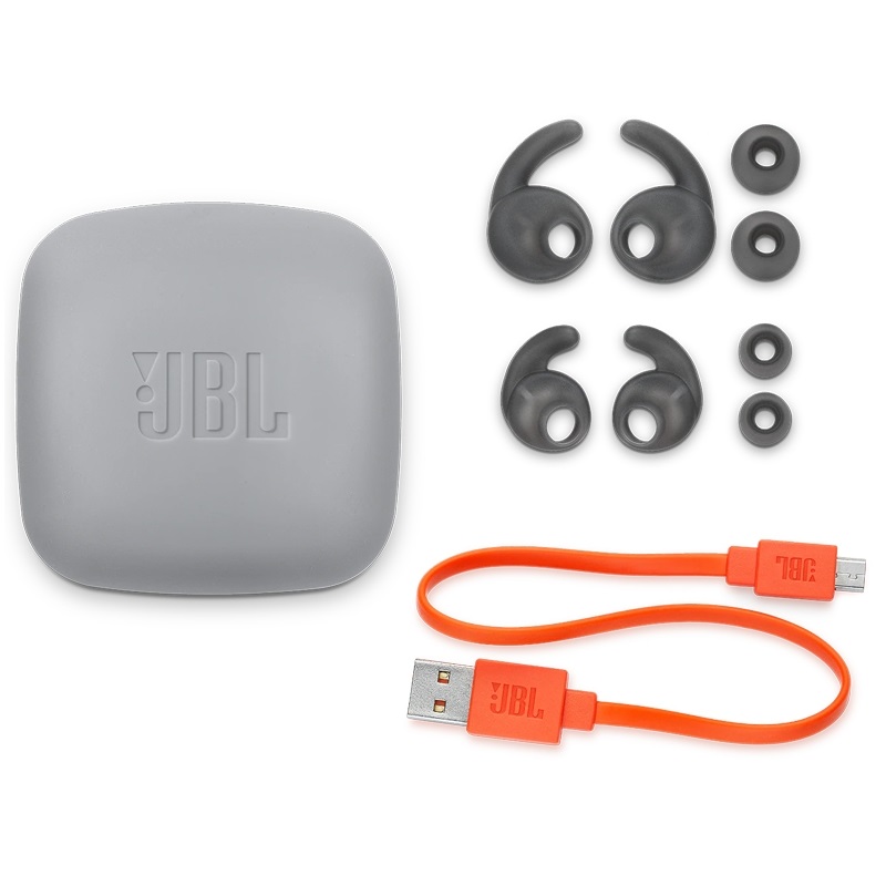 Tai nghe JBL Reflect Contour 2 có thiết kế bắt mắt và nút tai nghe nhiều kích cỡ
