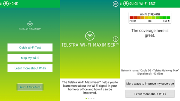 Telstra Wifi maximiser – ứng dụng kích sóng Wifi dành cho hệ điều hành IOS