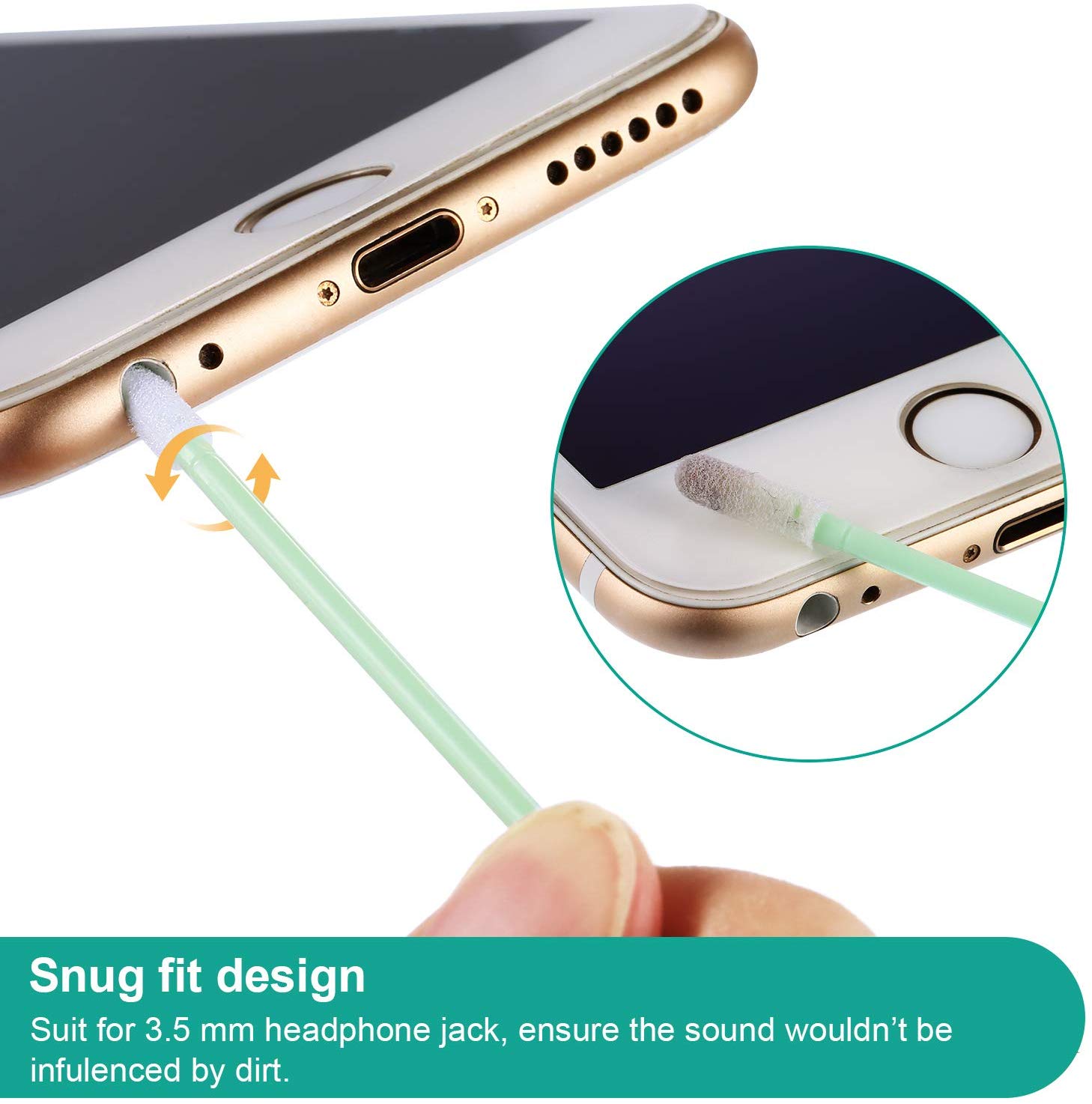 Sử dụng tăm bông để vệ sinh các góc sạc - Ảnh sưu tầm