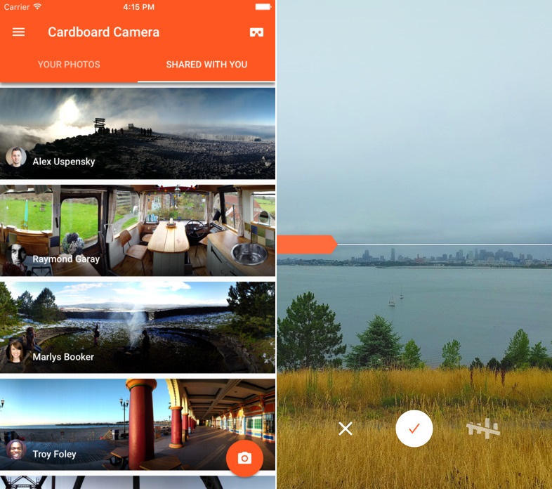 GOOGLE CARDBOARD CAMERA - TOP 5 ứng dụng chụp ảnh xuất thần trên Android
