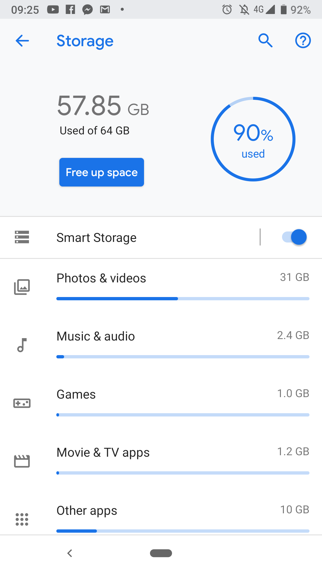 Tính năng Smart Storage trên Google Pixel