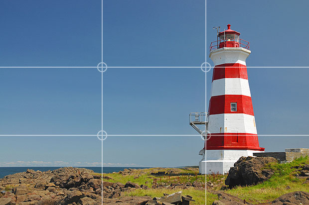 Sử dụng đường lưới gridlines để chụp ảnh
