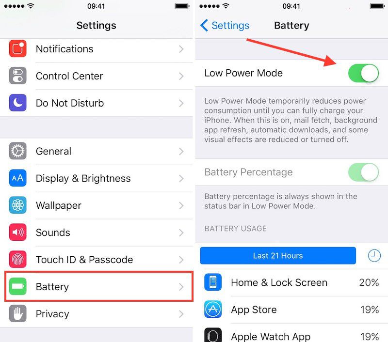 Battery Saver trên Android hay  Low Power trên Apple giúp ngăn hao pin