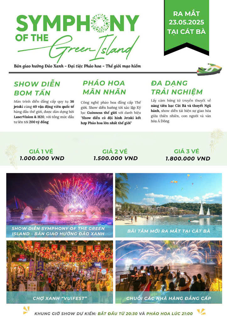 Đặt vé Sympony Cát Bà giảm giá 20-50% BOOK ALO TOUR