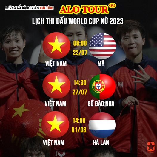 Lịch thi đấu World Cup 2023 đội tuyển bóng đá nữ Việt Nam 2023