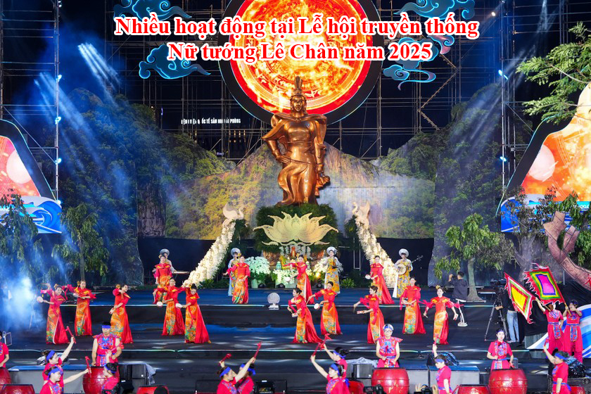 Nhiều hoạt động tại Lễ hội truyền thống Nữ tướng Lê Chân năm 2025