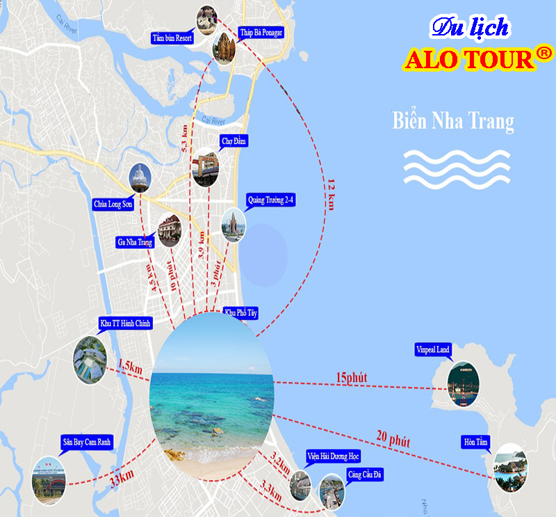 Bản đồ du lịch Nha Trang 2021