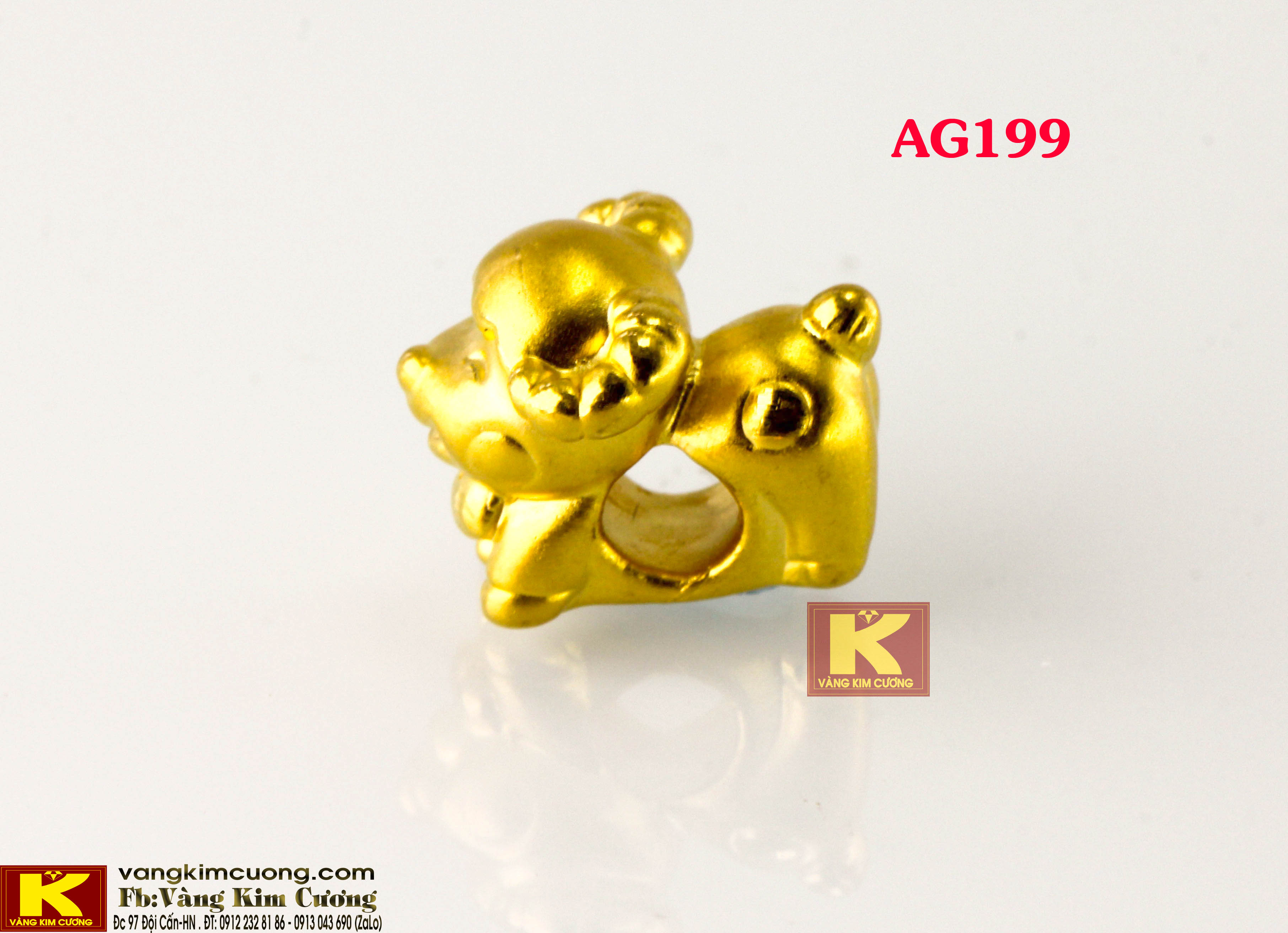 Charm con dê 24k mã AG199