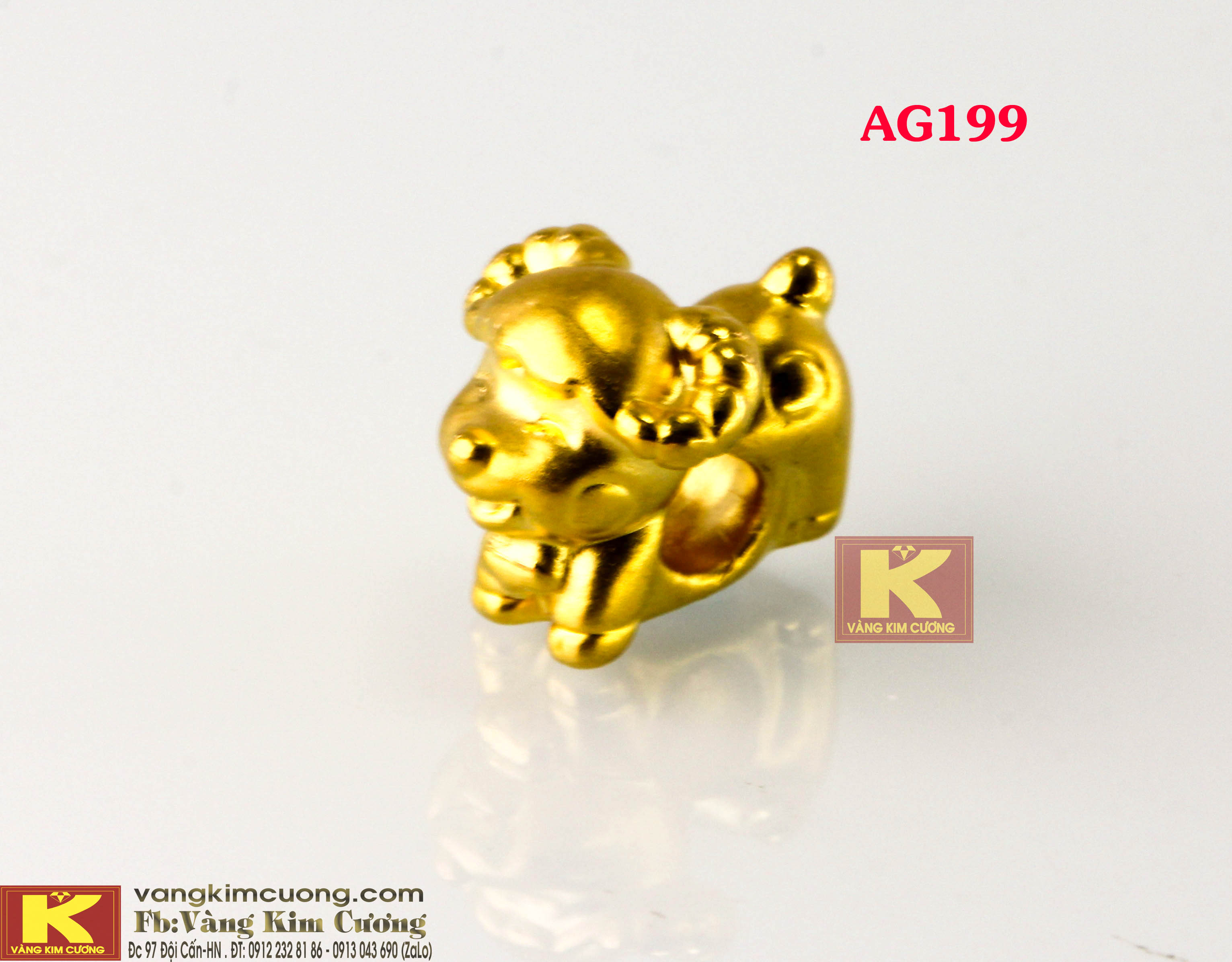 Charm con dê 24k mã AG199