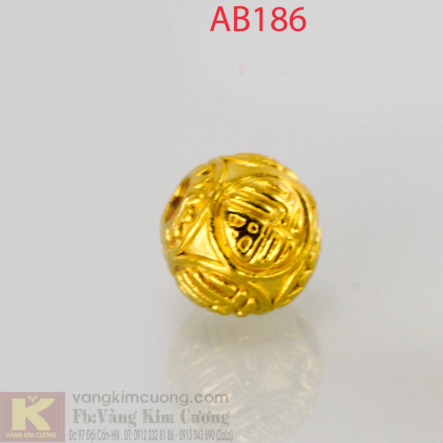 Charm cầu chữ Phúc 24k mã AB186