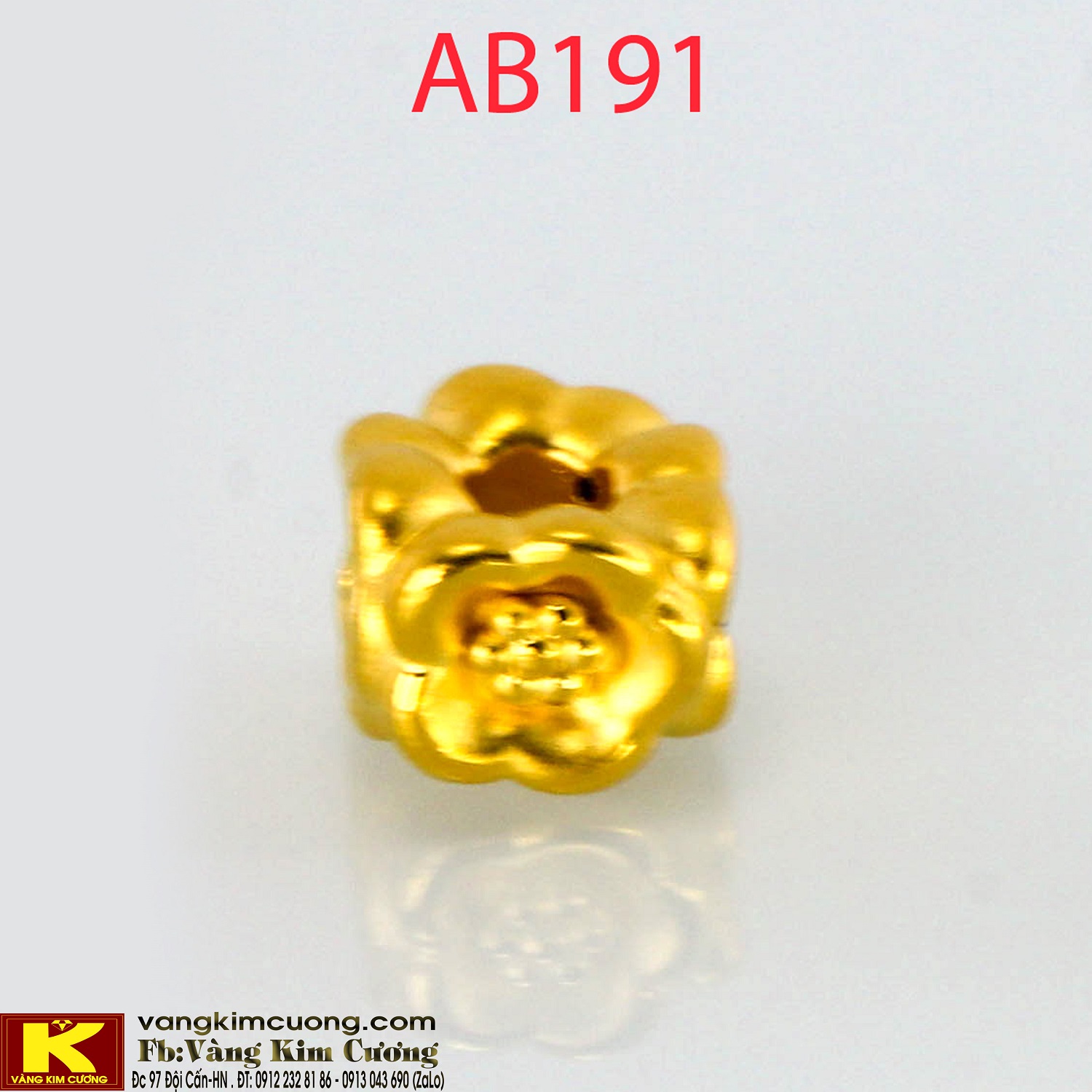 Charm tứ hoa 24k mã AB191