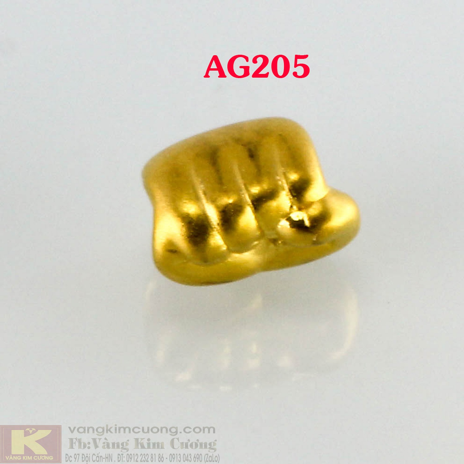 Charm nắm tay quyền lực 24k mã AG205