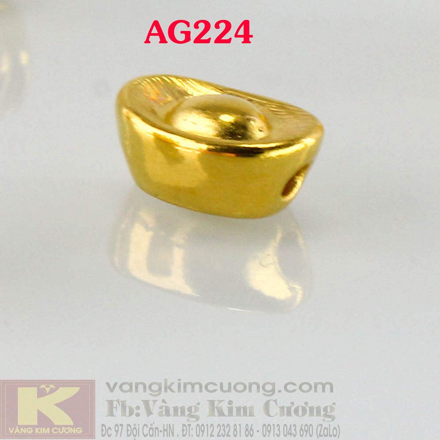 Charm hũ vàng 24k mã AG224