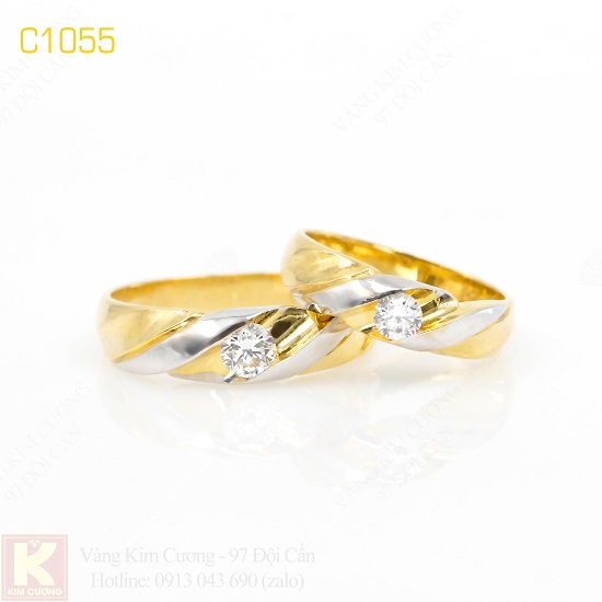 Nhẫn cưới vàng 10k C1055