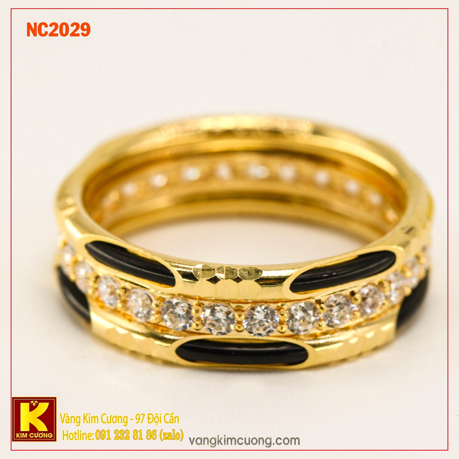 Nhẫn nam đá quý Sapphire phong thủy 16k NC2029