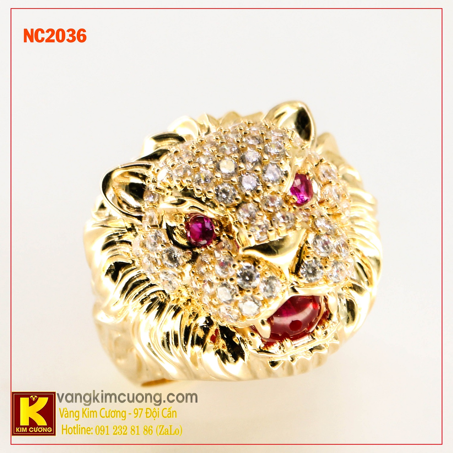 Nhẫn nam đá quý ruby phong thủy 16k NC2036