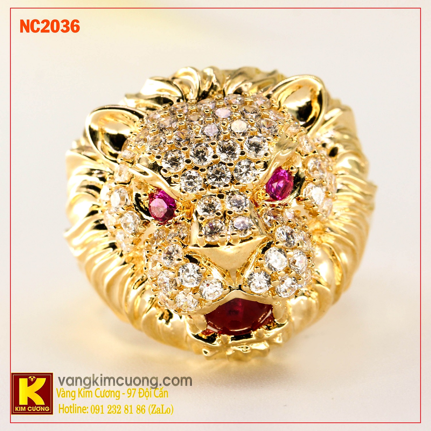Nhẫn nam đá quý ruby phong thủy 16k NC2036