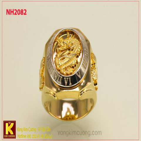 Nhẫn nam ổ kim cương nhân tạo 10k NH2082