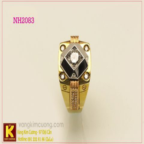 Nhẫn nam ổ kim cương nhân tạo 10k NH2083