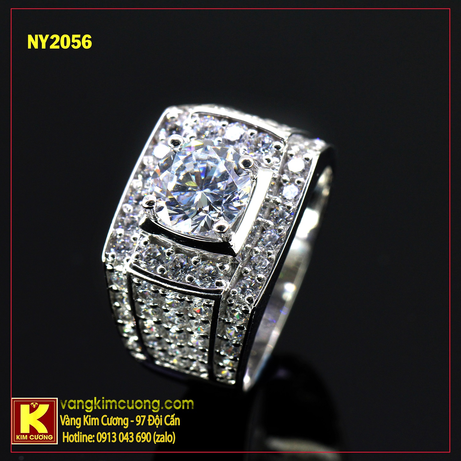 Nhẫn Nam Vang Trắng Ny2056