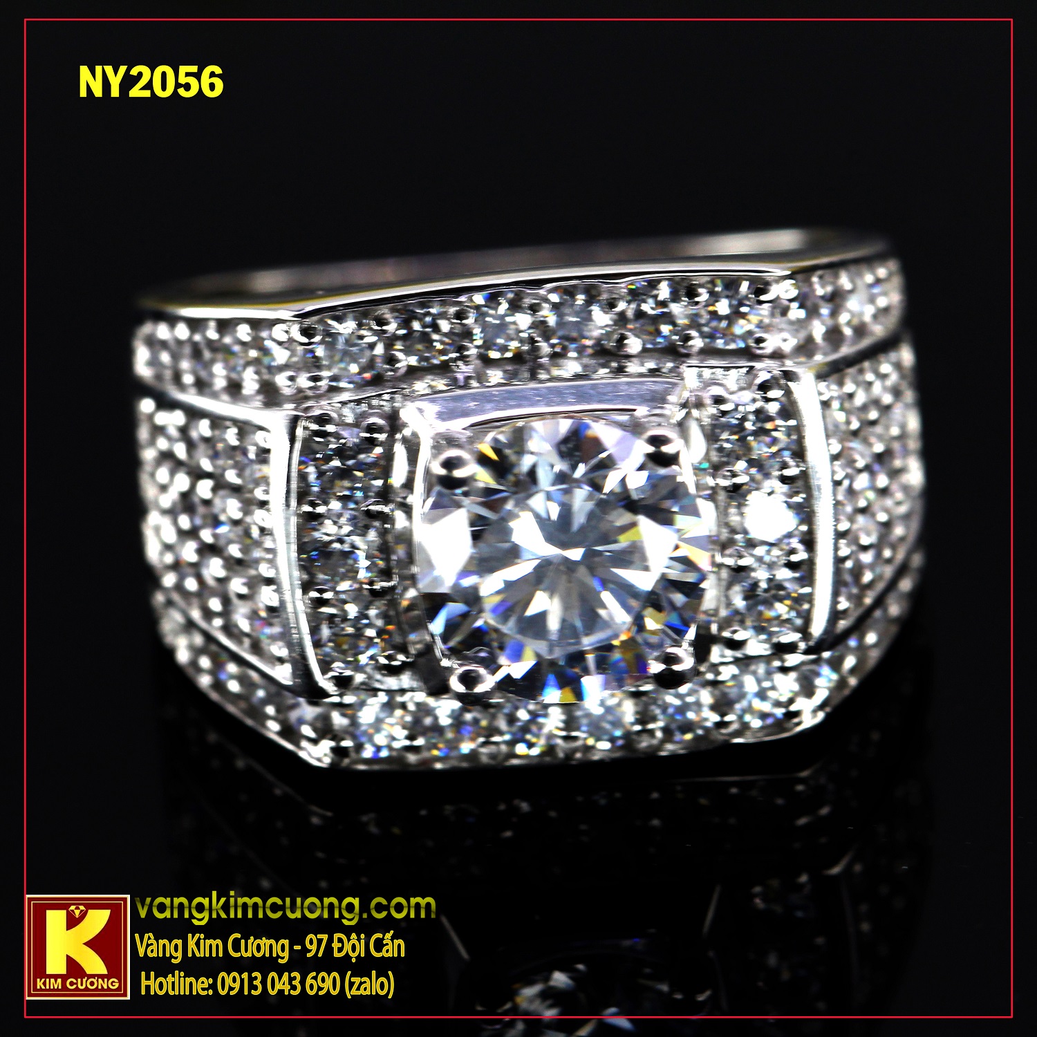 Nhẫn nam vàng trắng NY2056