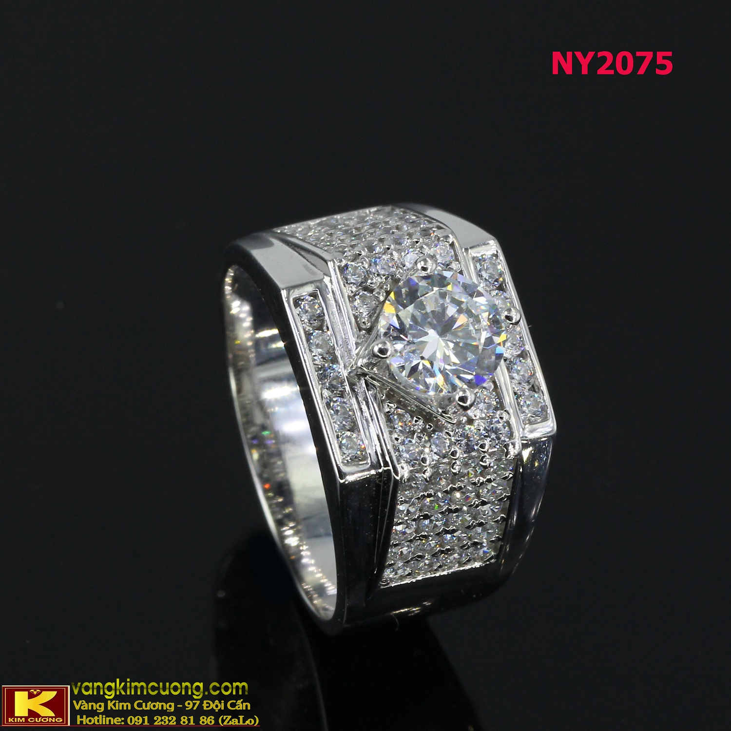 Nhẫn Nam Vang Trắng Ny2075