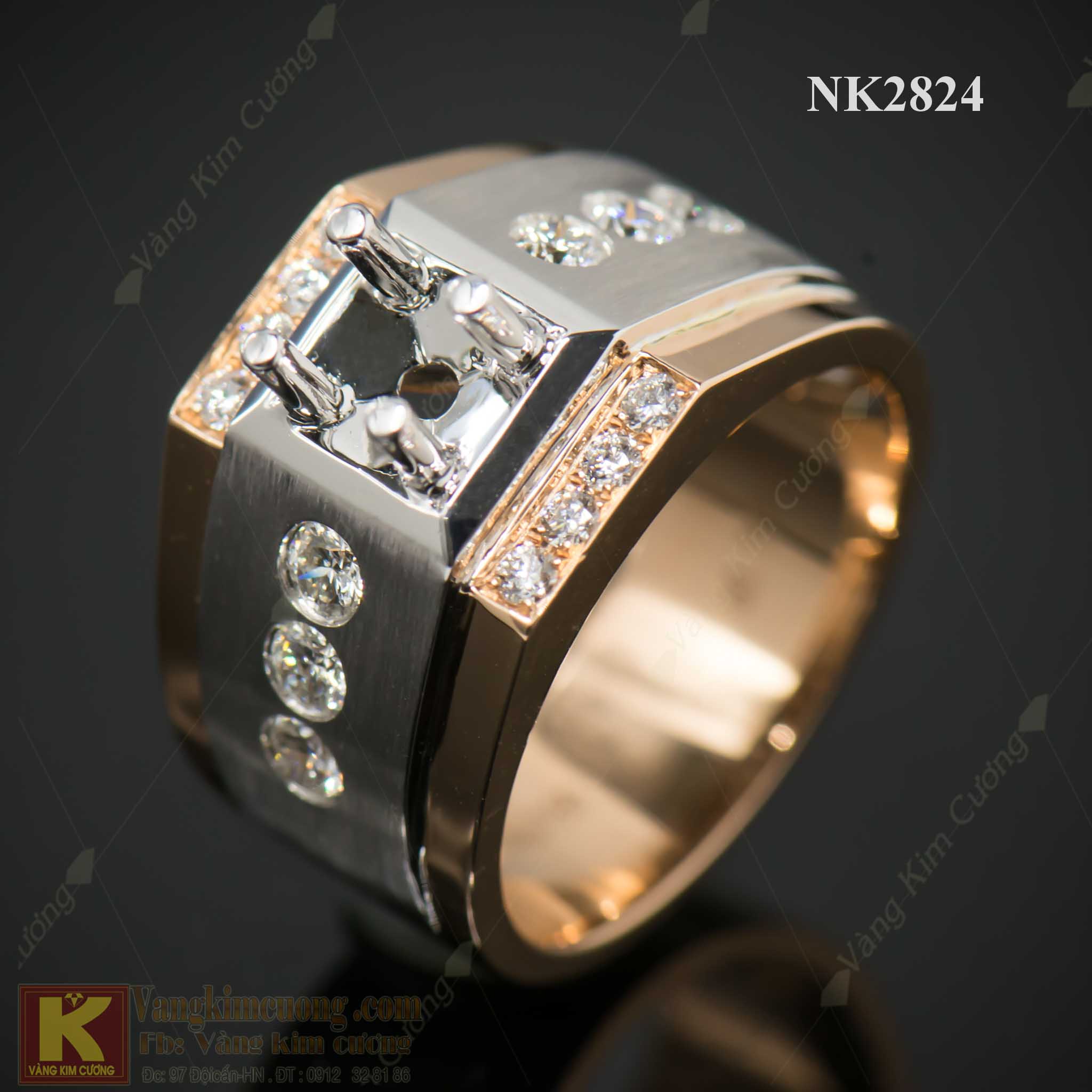 Nhẫn kim cương nam NK2824