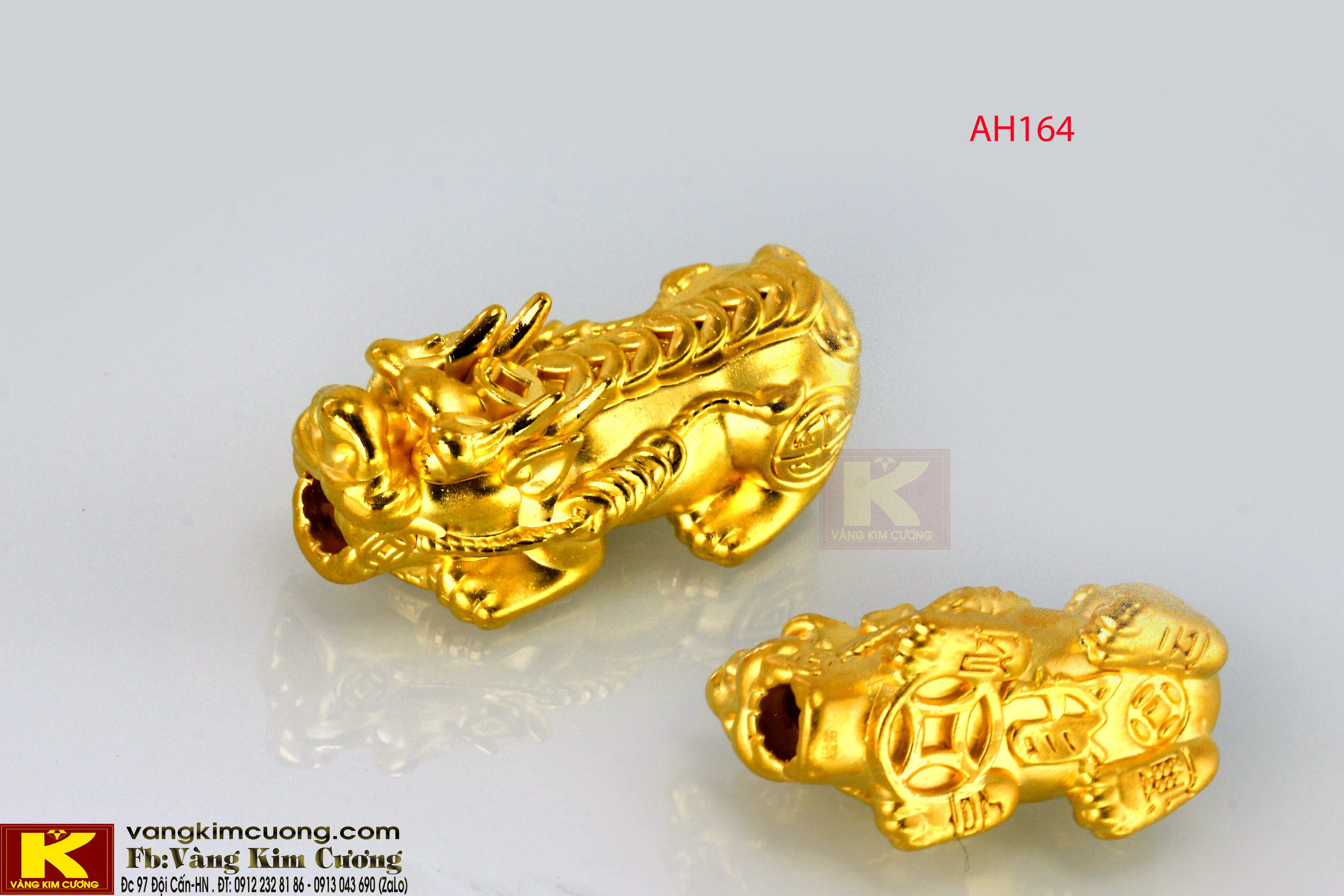 Charm tỳ hưu vàng 24k AH164