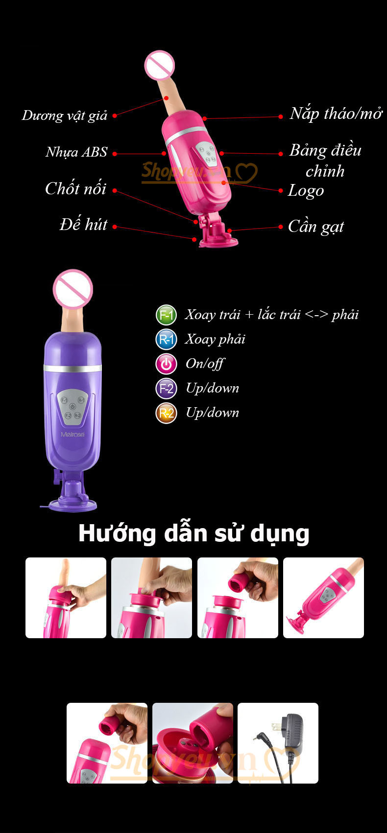 Cách sử dụng máy thủ dâm tự động cho nữ Augus Molrose