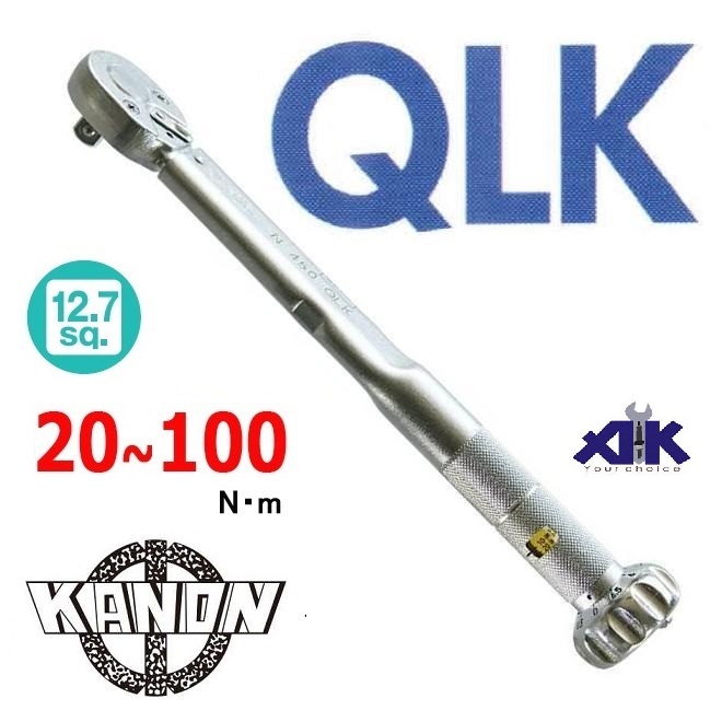 Cờ lê lực nhập khẩu, N100QLK, Kanon N100QLK, cần xiết lực đầu 1/2 inch,