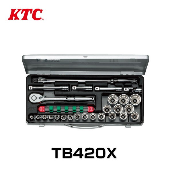 Bộ khẩu 1/2 inch, bộ tuýp KTC 1/2 inch, KTC TB420X