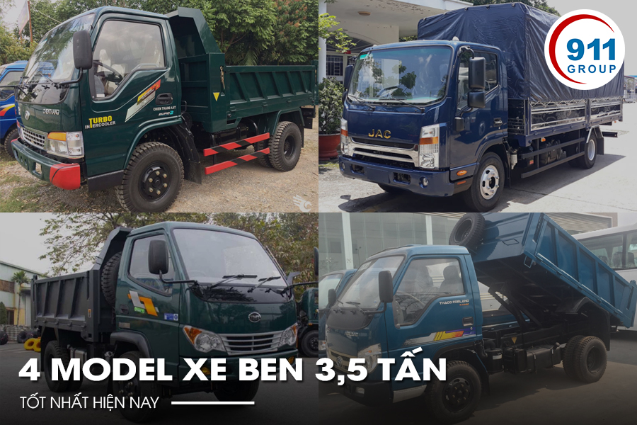 4 model xe ben 3,5 tấn tốt nhất hiện nay