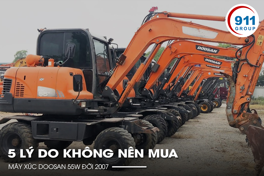 5 lý do không nên mua máy xúc Doosan 55W đời 2007