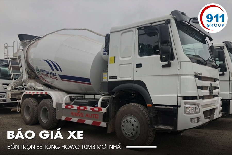 Báo giá xe bồn trộn bê tông Howo 10m3 mới nhất