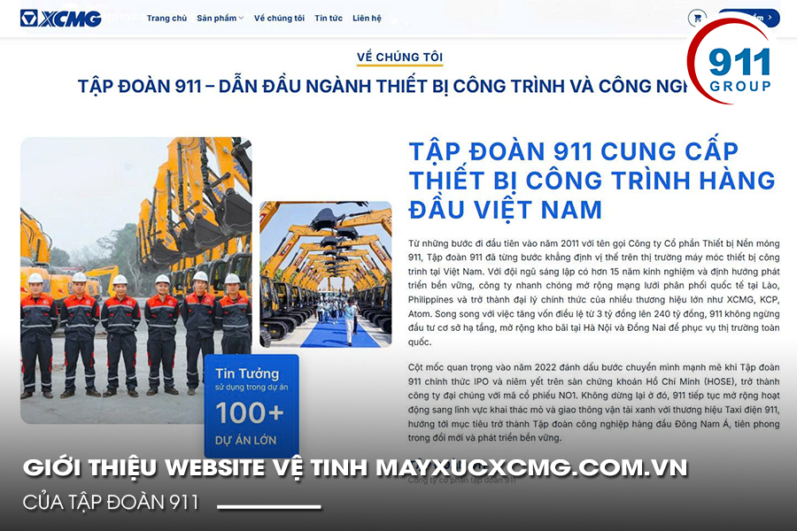 Giới Thiệu Website Vệ Tinh mayxucxcmg.com.vn Của Tập Đoàn 911