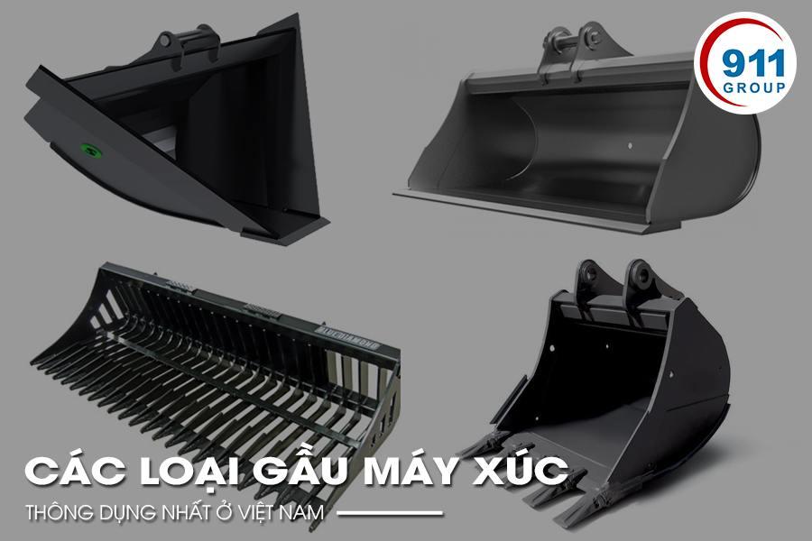 Các loại gầu máy xúc thông dụng nhất ở Việt Nam