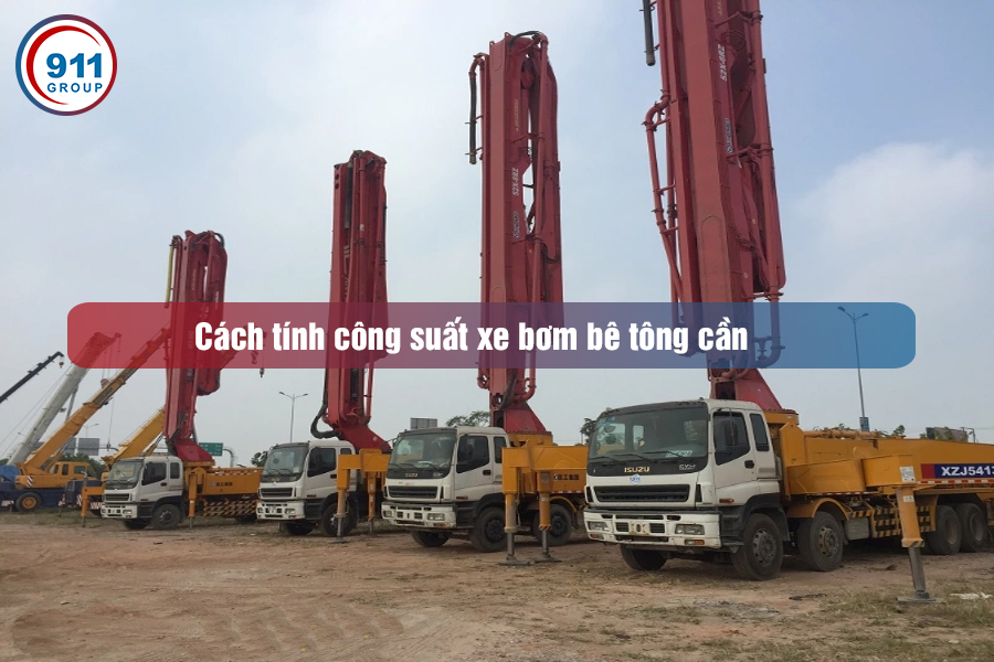 Cách tính công suất xe bơm bê tông cần