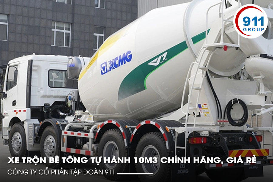 Xe Trộn Bê Tông Tự Hành 10m3 Chính Hãng, Giá Rẻ