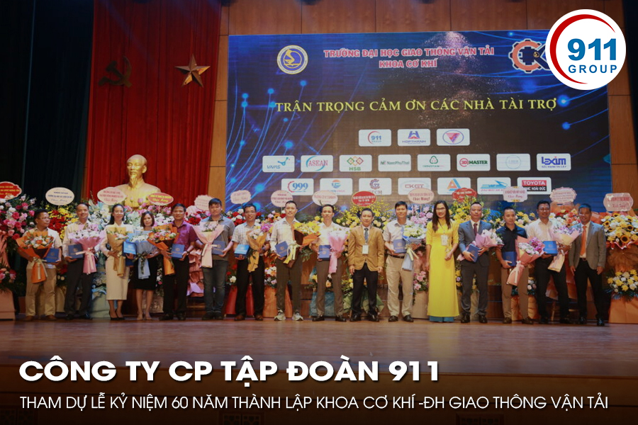 Công ty CP Tập đoàn 911 tham dự Lễ kỷ niệm 60 năm thành lập khoa Cơ khí - Trường Đại học Giao thông Vận Tải 1963 - 2023