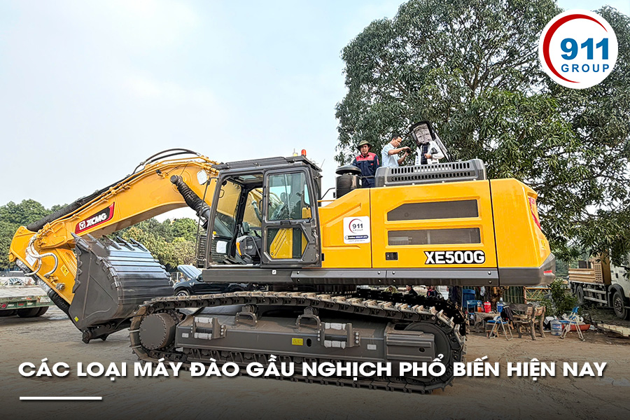 Các Loại Máy Đào Gầu Nghịch Phổ Biến Hiện Nay
