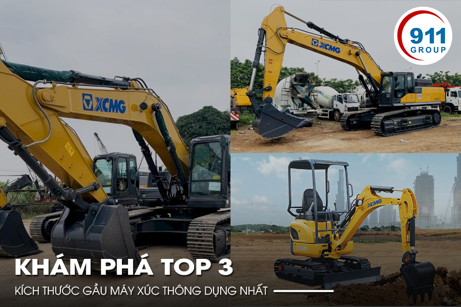 Khám phá Top 3  kích thước gầu máy xúc thông dụng nhất