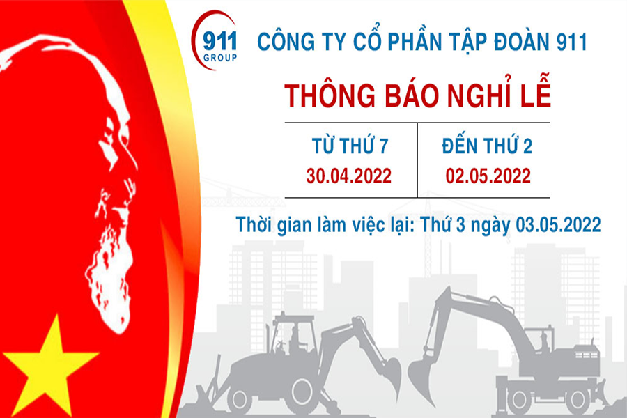 Thông báo lịch nghỉ lễ 30/4 - 1/5