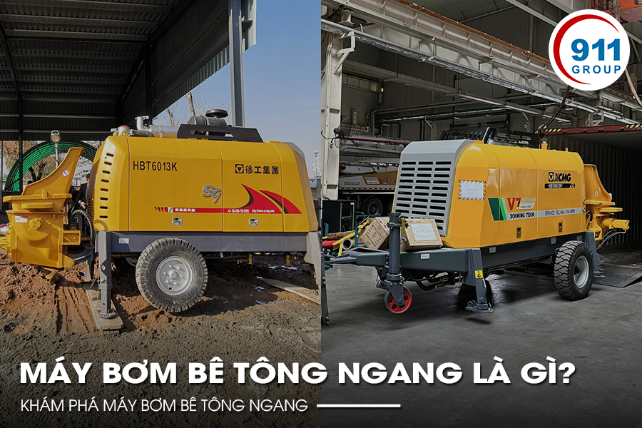 Máy bơm bê tông ngang là gì? Khám phá máy bơm bê tông ngang