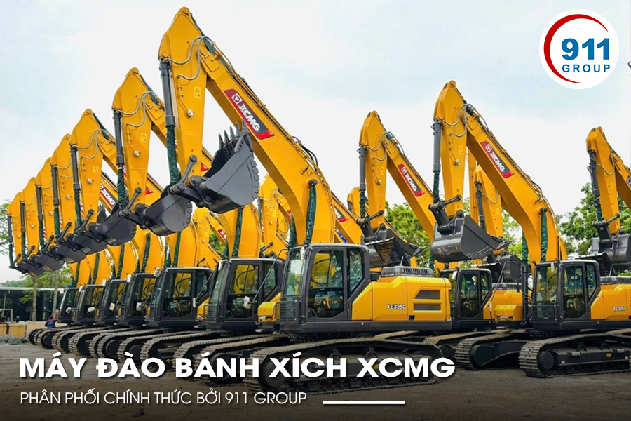 Máy Đào Bánh Xích XCMG Phân Phối Chính Thức Bởi 911 Group