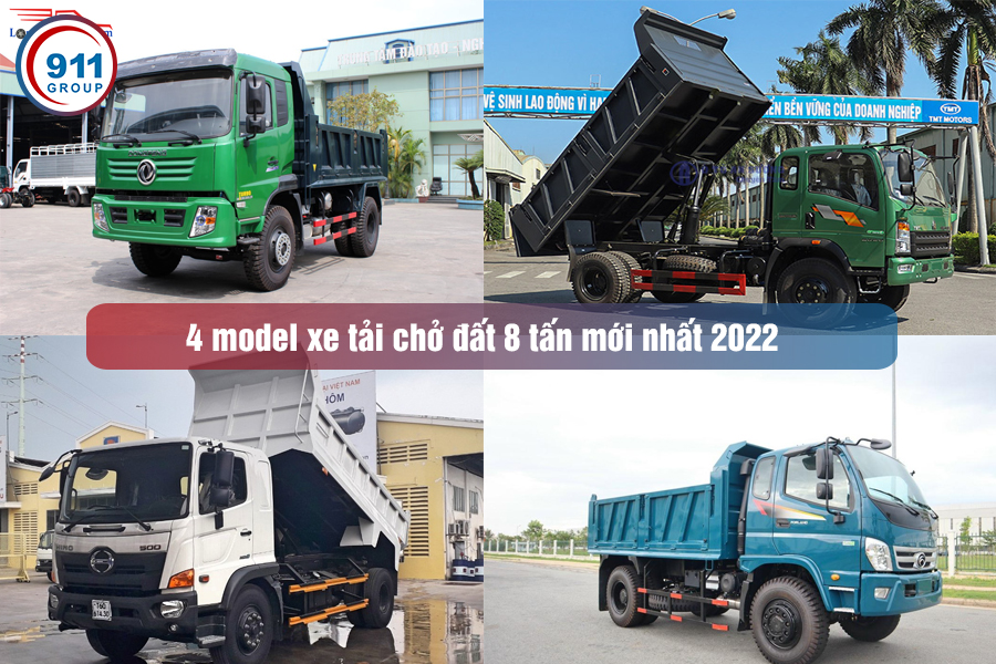 4 model xe tải chở đất 8 tấn mới nhất 2022